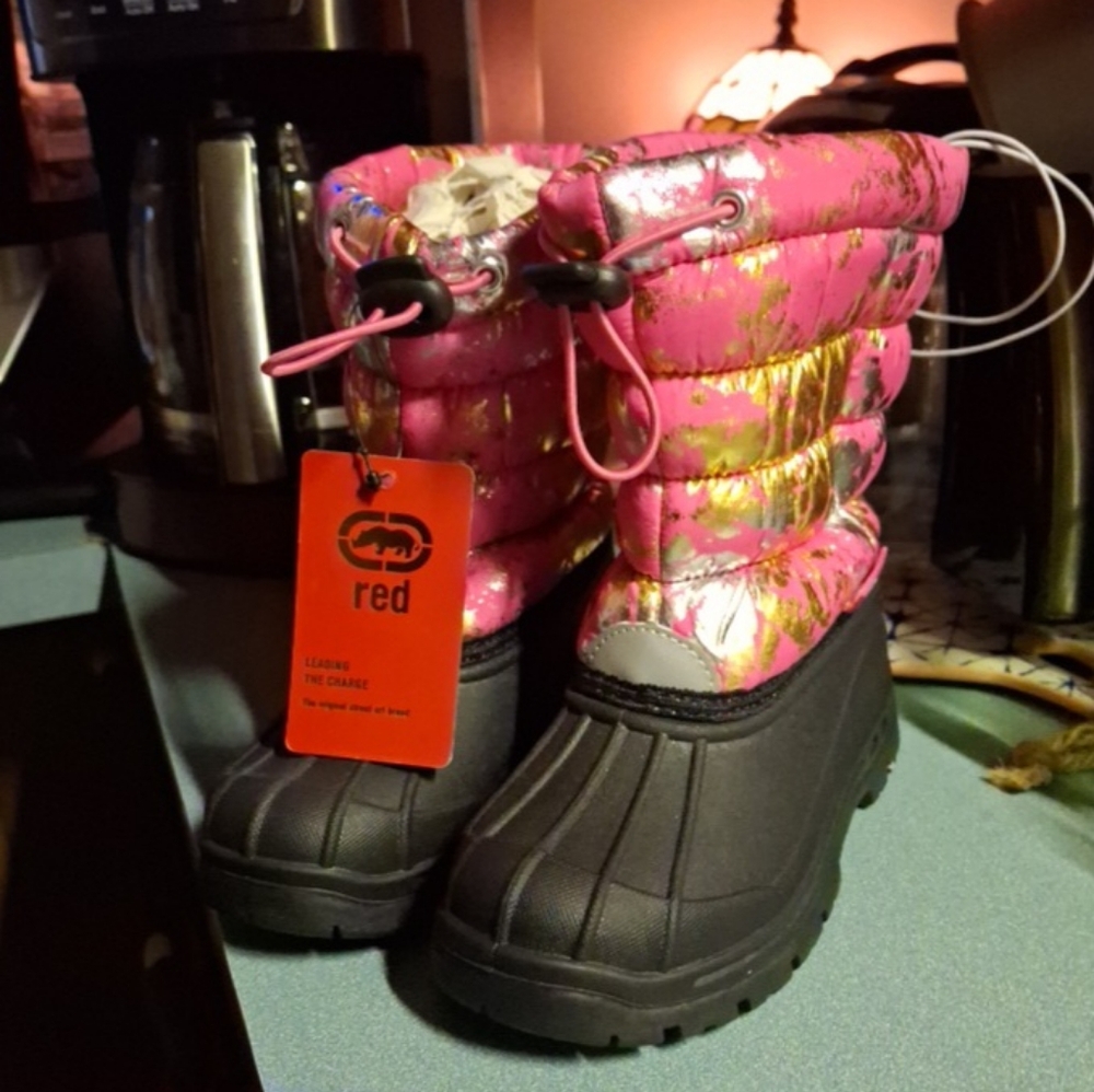 Ecko RED Girls' Pink & Black All Weather Hiking Boots Lenna-01K Sz 10 Rhino Cool